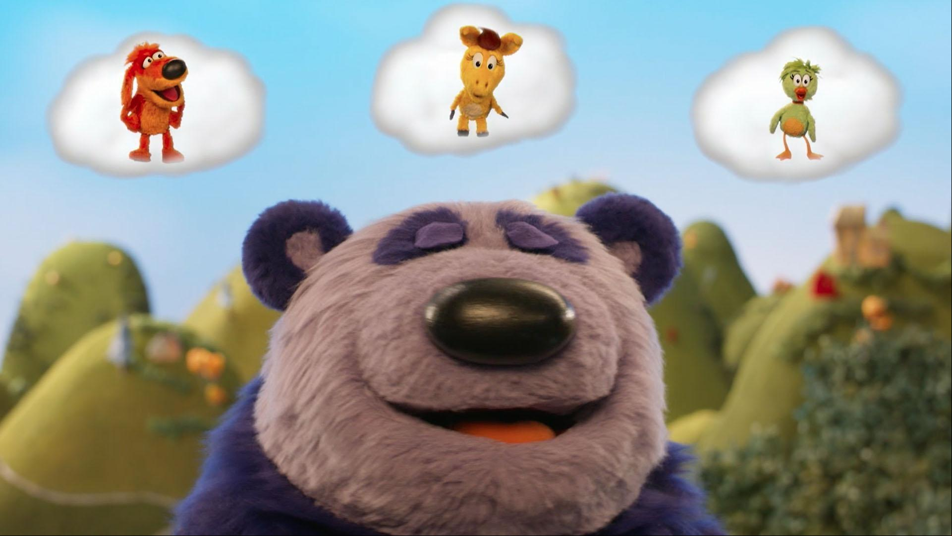 Donkey Hodie helps Purple Panda feel less afraid to play his favorite gameshow.