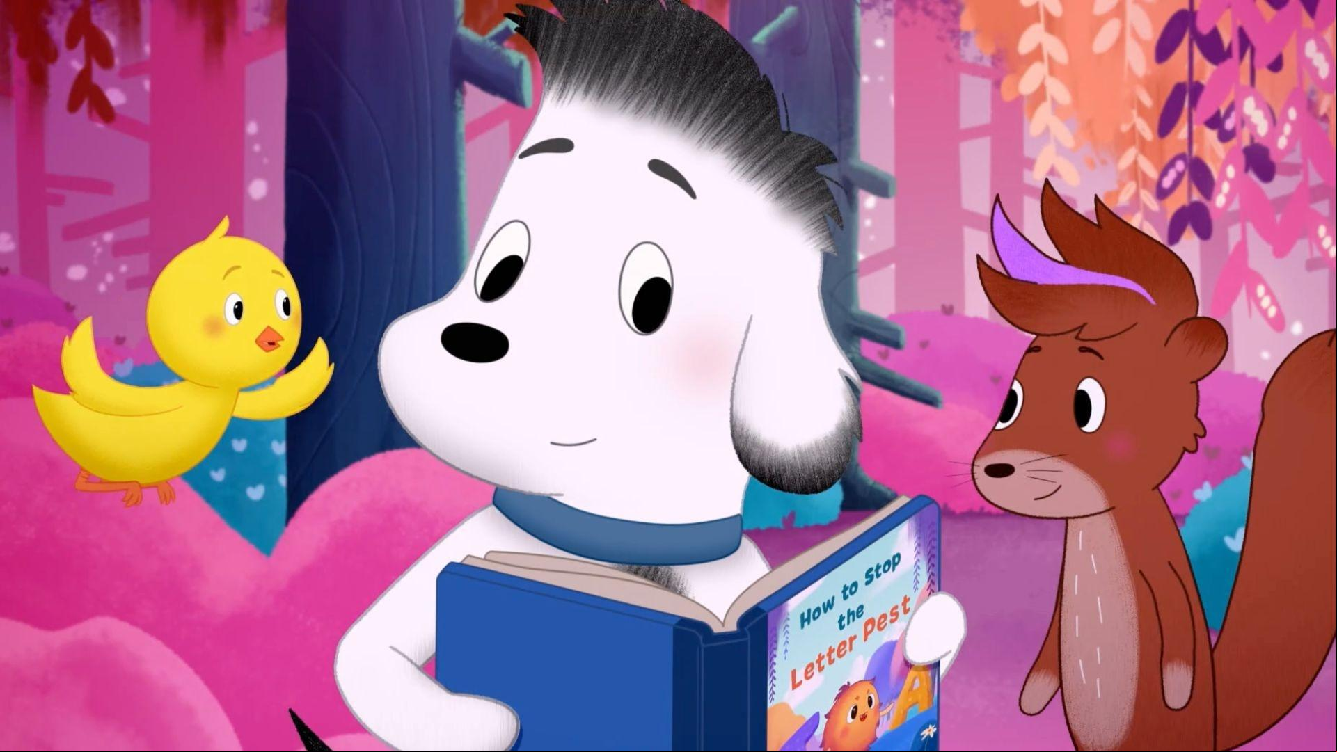 Rocket and Little Yellow Bird learn the wonder of words and together they save the town.