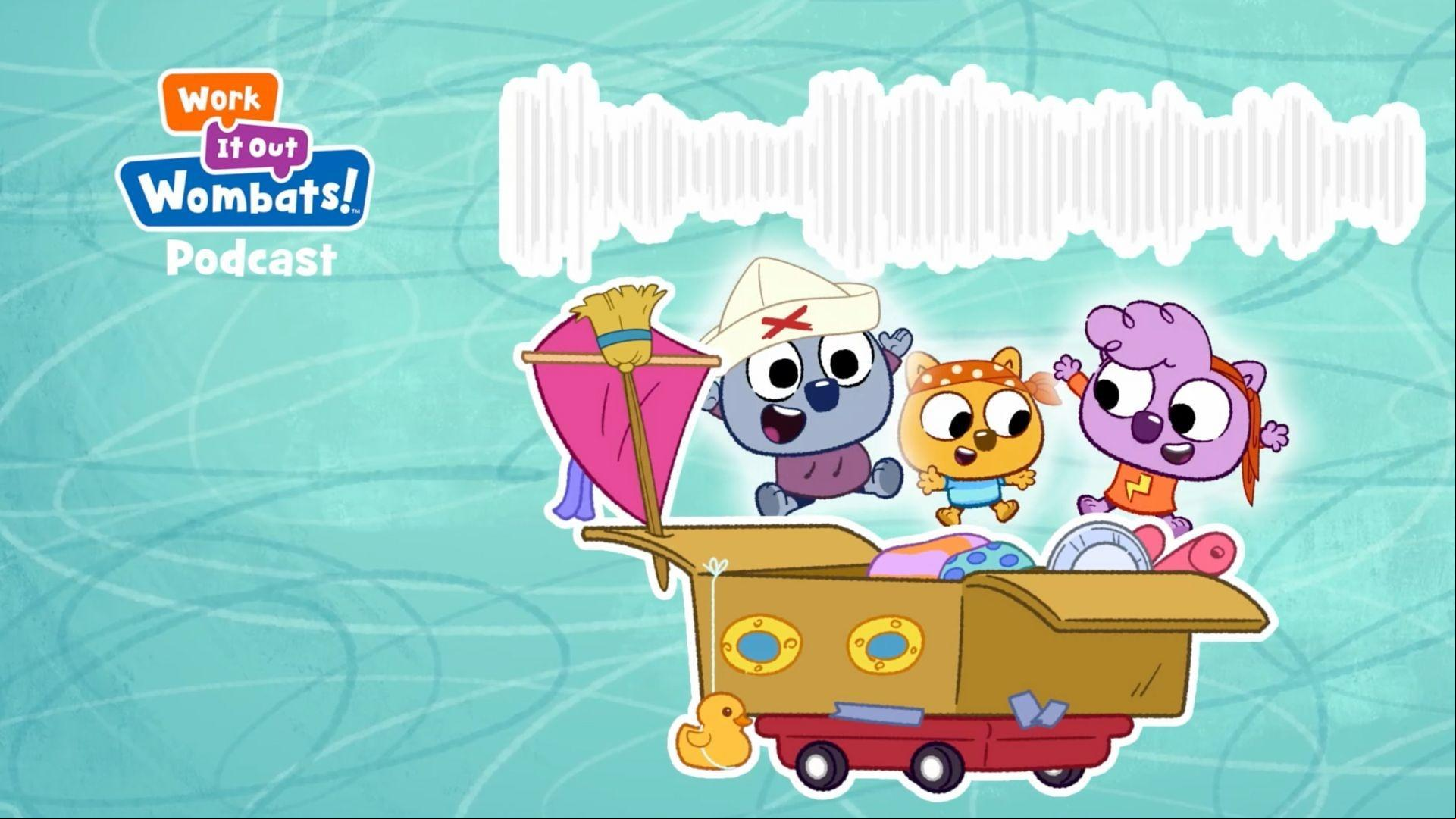  the Wombats on their sea-worthy ship, the SS Loopadoop, for a pirate-y adventure!