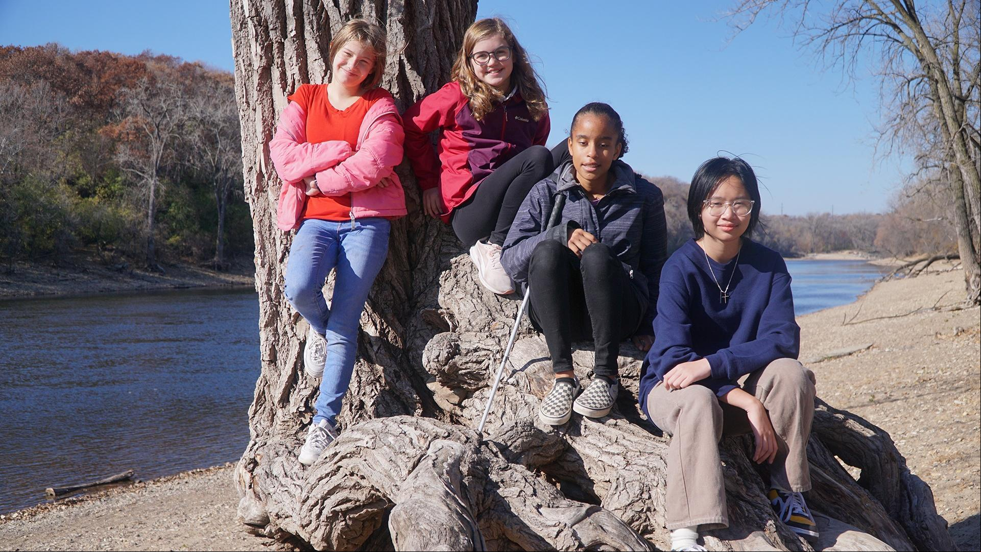 In Minnesota, Jenny, Hope, Dani and Amelia face down pollution on the Mississippi River.