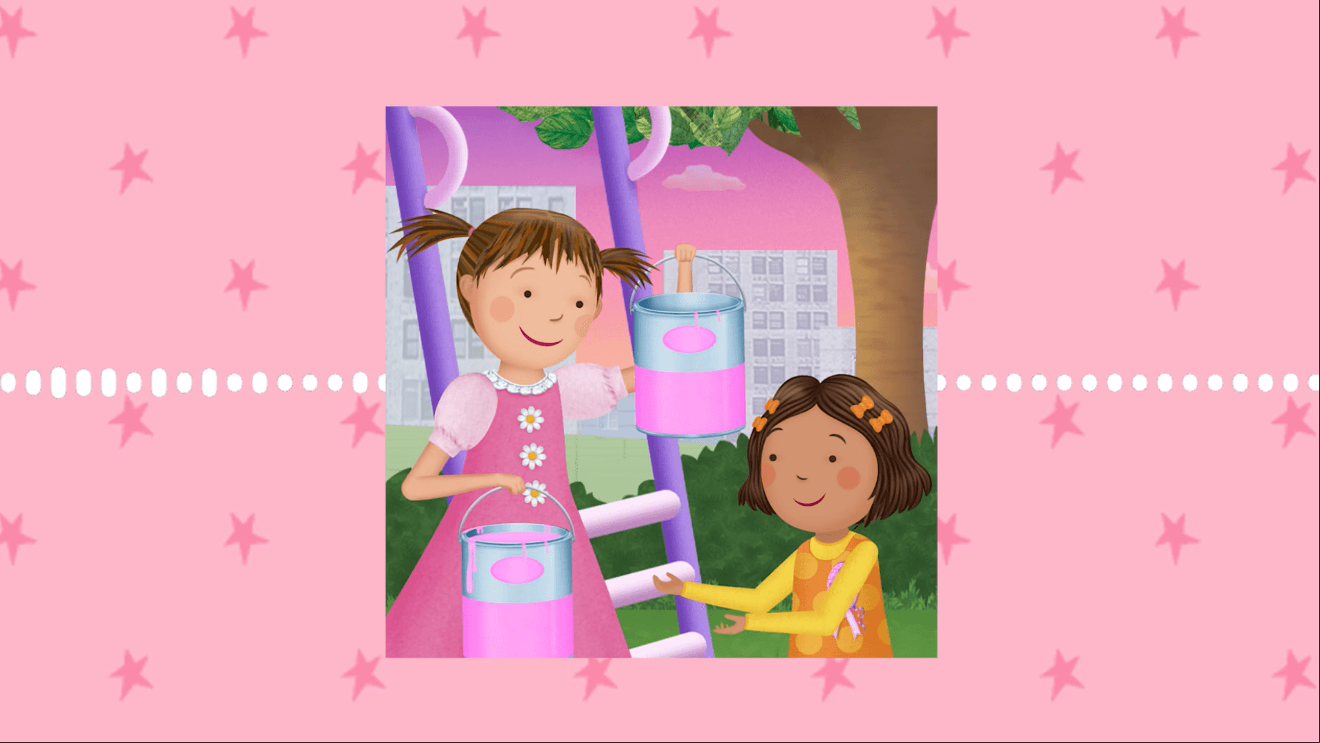 Pinkalicious and Peter wash dishes, clean the house, and tidy up to help out Mommy and Daddy!