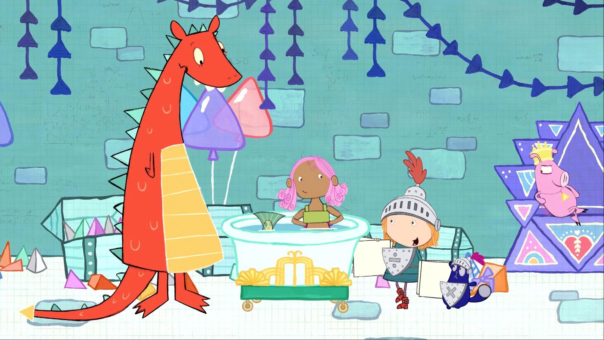 Peg and Cat have to sing the silliest song in the land for King the Pig.