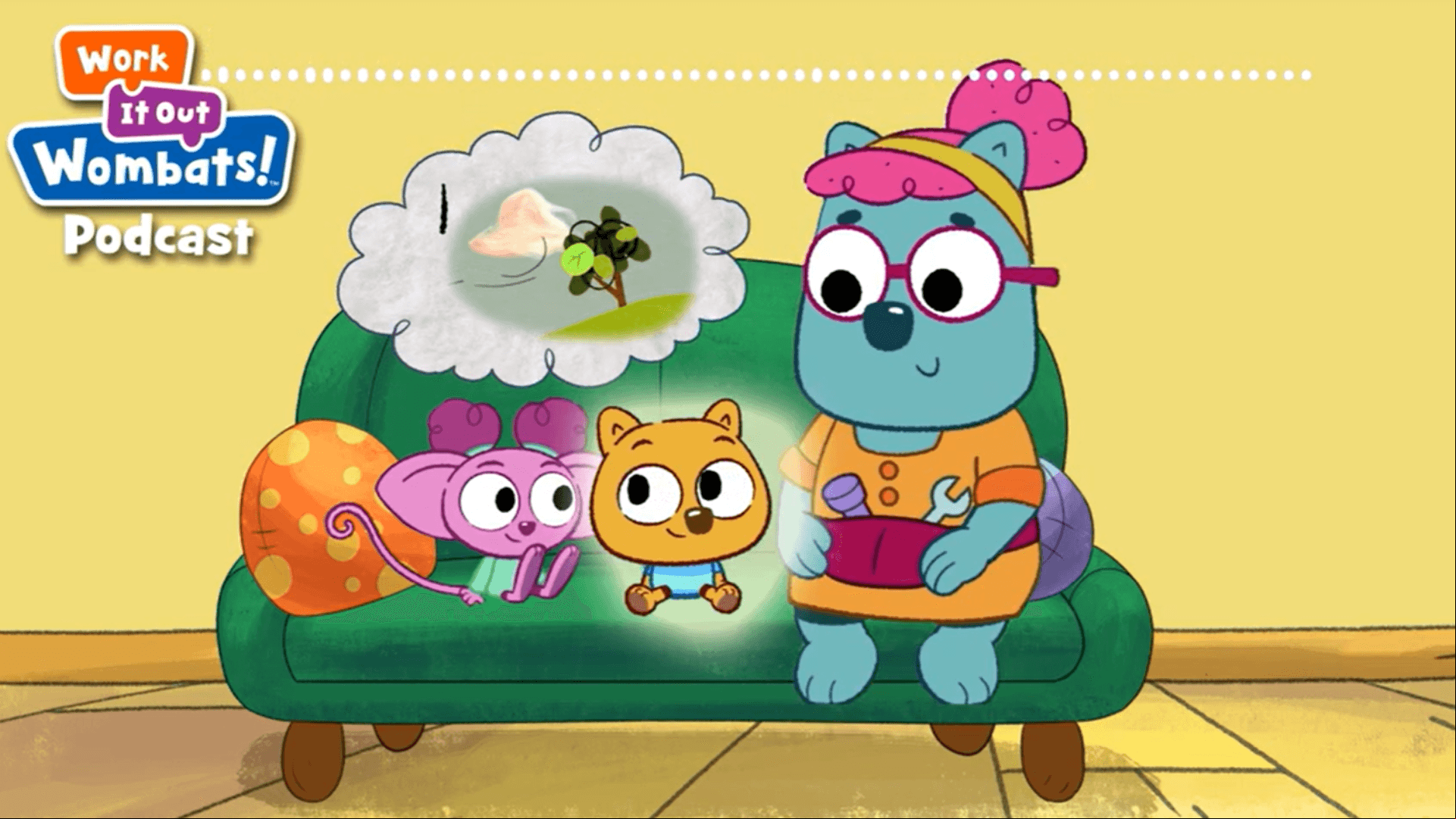 Zeke and Louisa get scared of a thunderstorm, but then get un-scared by stepping it out.